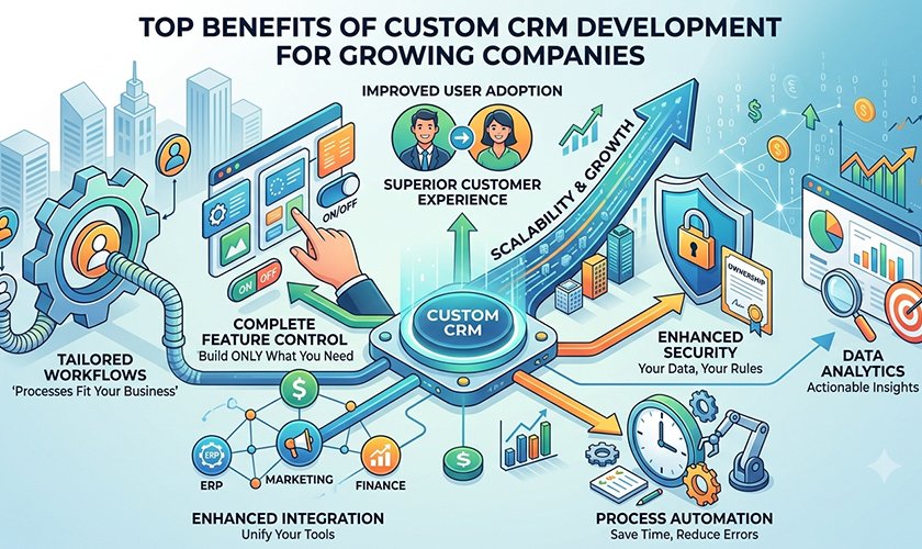 Top Benefits of Custom CRM Development for Growing Companies